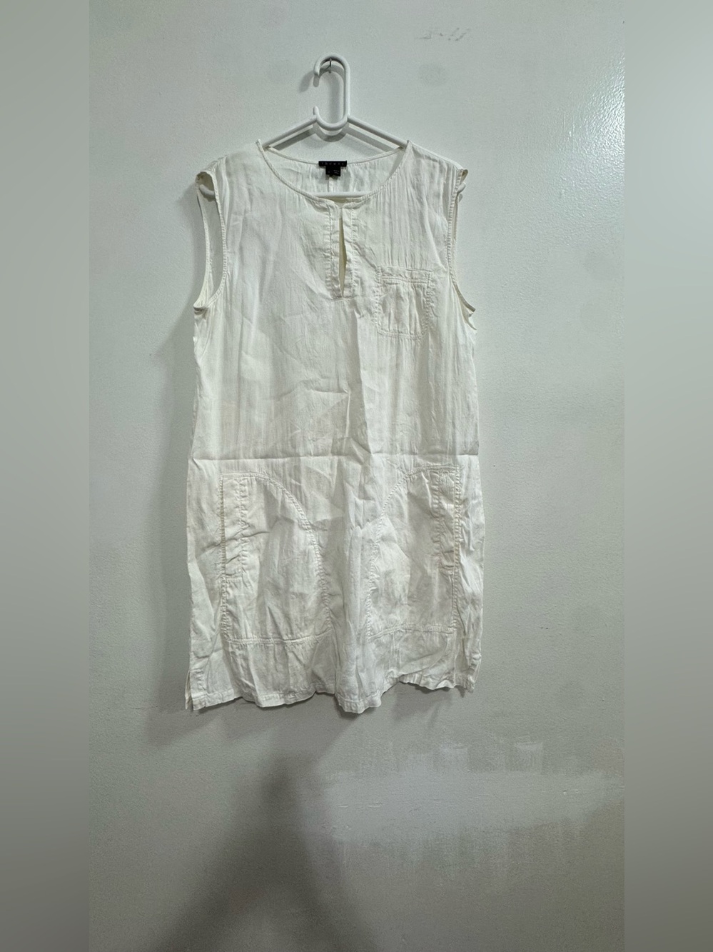 Theory Cream Sleeveless Tunic Shift